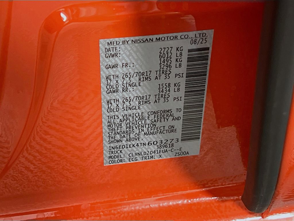 New 2026 Nissan Frontier PRO-4X w/ Pro-4x Convenience Package image 27