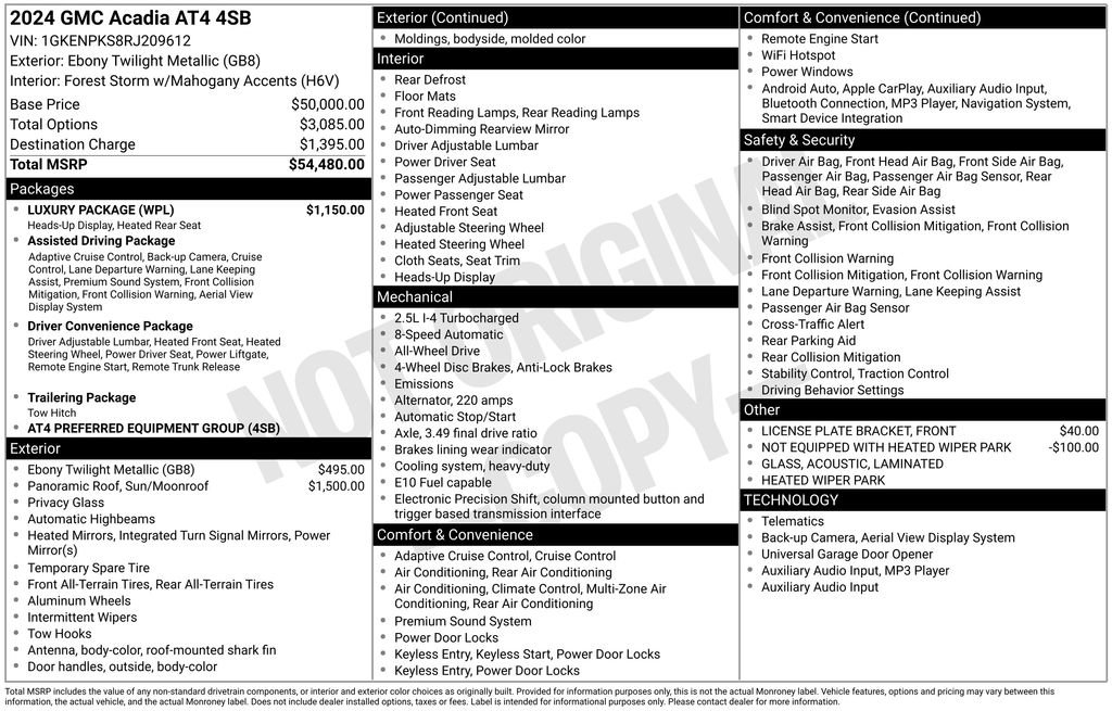 Used 2024 GMC Acadia AT4 w/ Luxury Package image 35