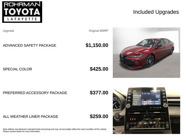 Used 2020 Toyota Avalon Touring w/ Advanced Safety Package image 4