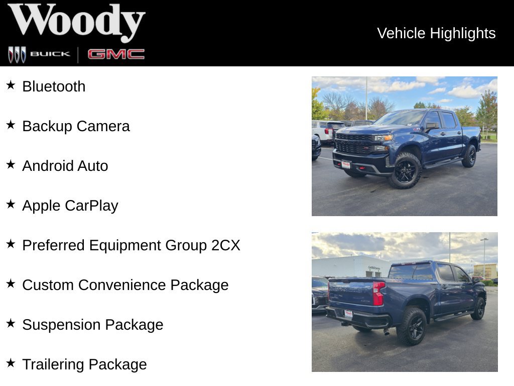 Certified 2019 Chevrolet Silverado 1500 Custom Trail Boss w/ Custom Convenience Package AWD/4WD image 3