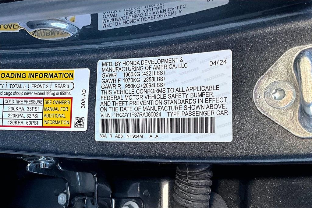Certified 2024 Honda Accord EX image 14