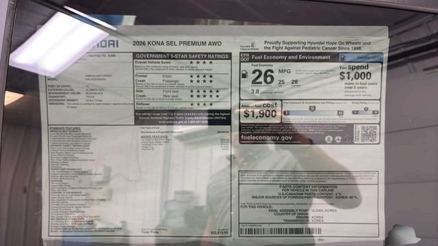 New 2026 Hyundai Kona SEL Premium AWD/4WD image 31