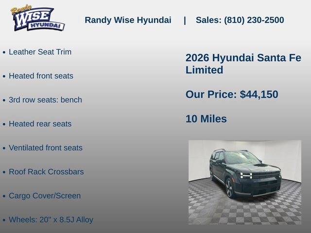 New 2026 Hyundai Santa Fe Limited AWD/4WD image 20