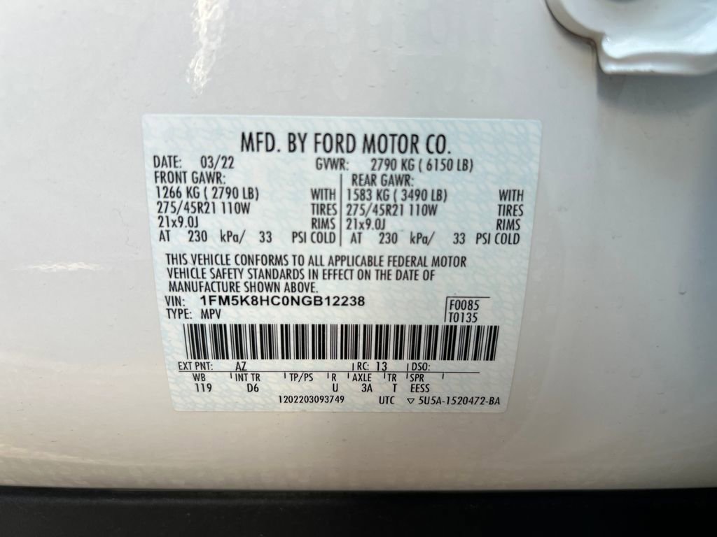 Used 2022 Ford Explorer Platinum w/ Equipment Group 601A image 22