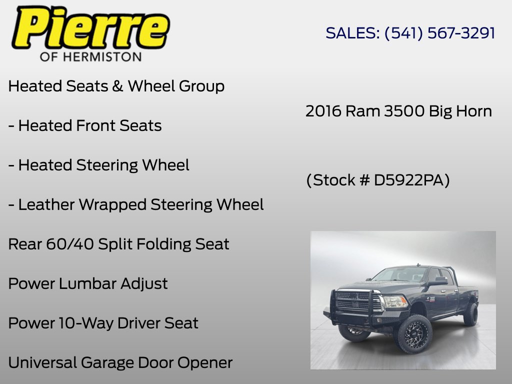 Used 2016 RAM 3500 Big Horn AWD/4WD image 36