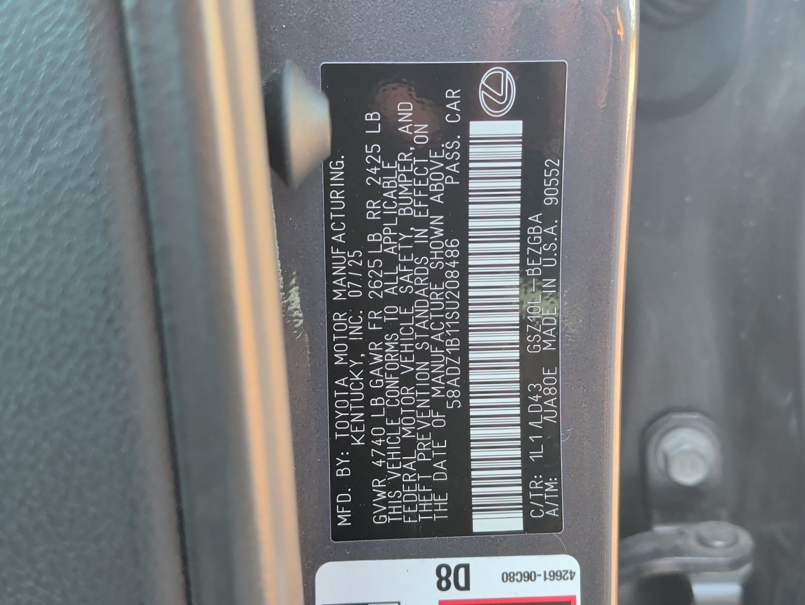 Certified 2025 Lexus ES 350 w/ Premium Package FWD image 31