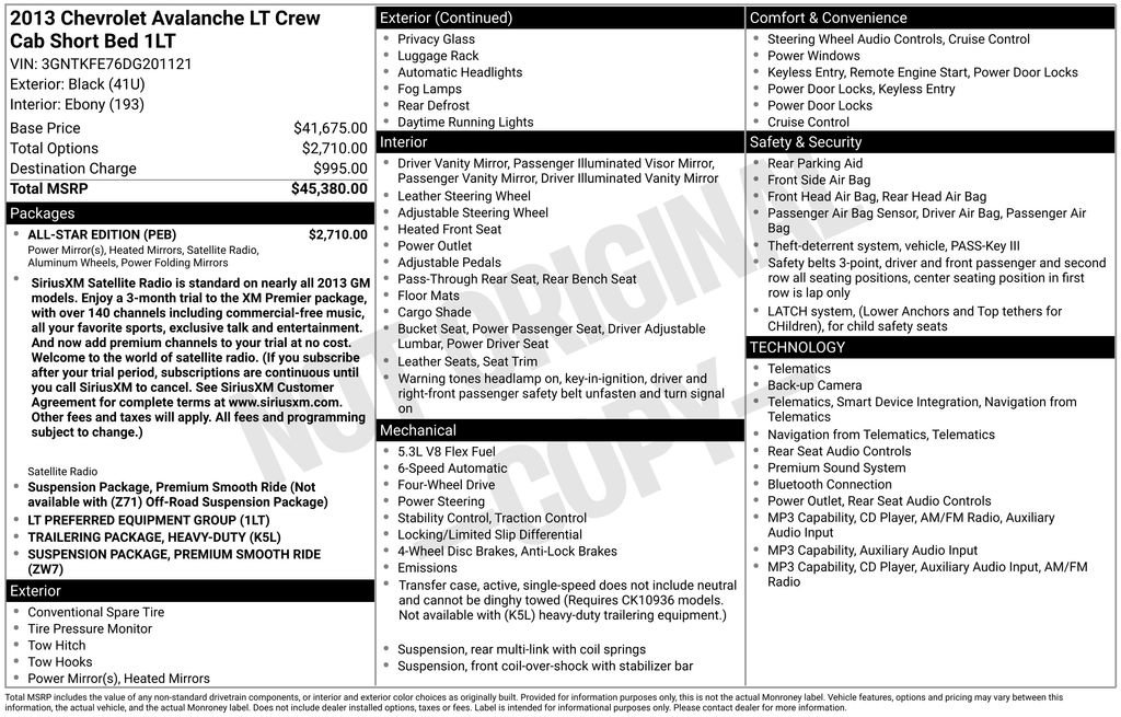 Used 2013 Chevrolet Avalanche LT w/ All-Star Edition AWD/4WD image 34