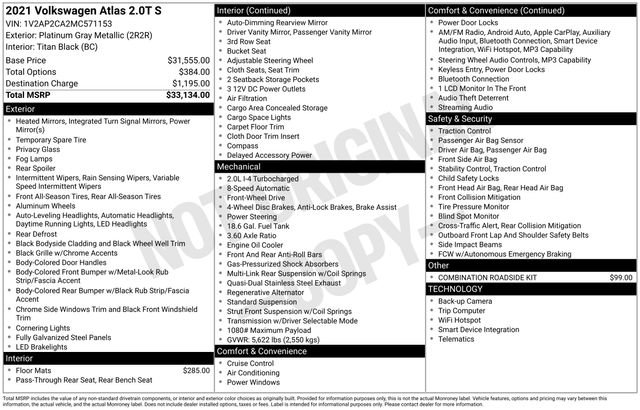 Used 2021 Volkswagen Atlas S image 40