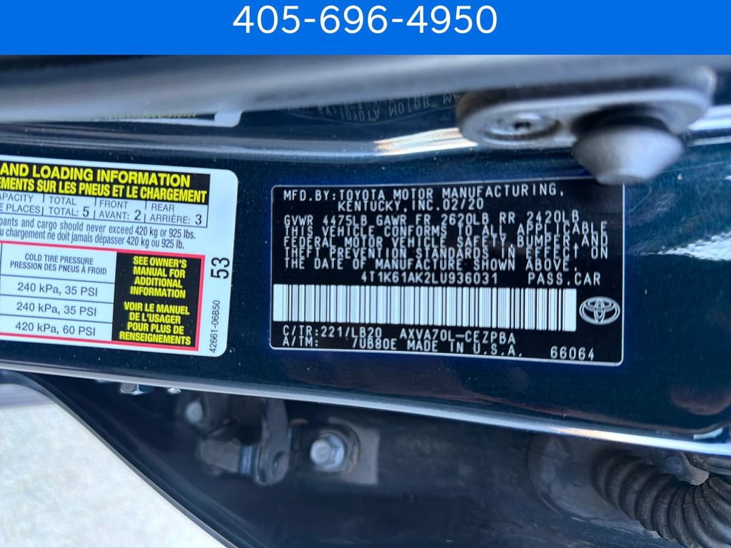 Used 2020 Toyota Camry XSE FWD image 36