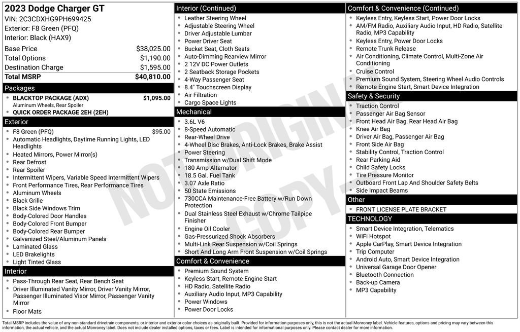 Used 2023 Dodge Charger GT w/ Blacktop Package image 6