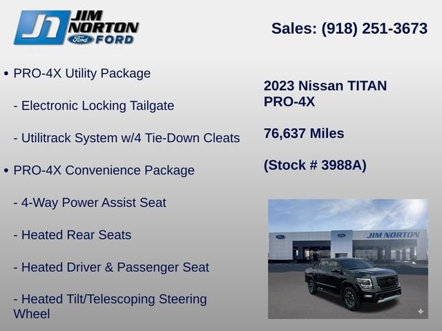 Used 2023 Nissan Titan PRO-4X w/ Pro-4x Convenience Package AWD/4WD image 21