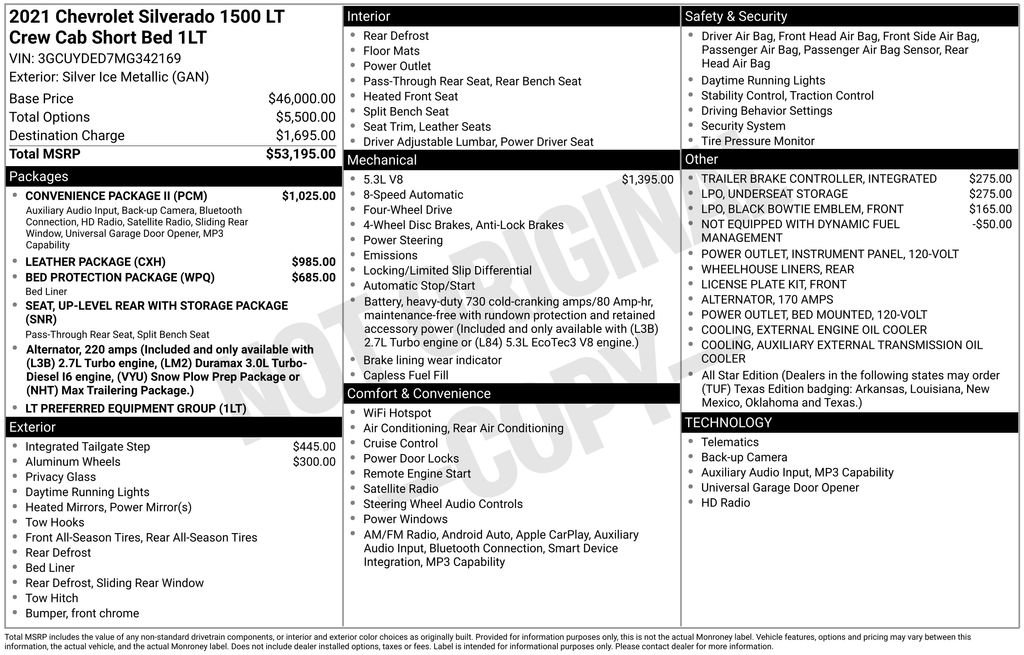 Used 2021 Chevrolet Silverado 1500 LT w/ Convenience Package II image 2