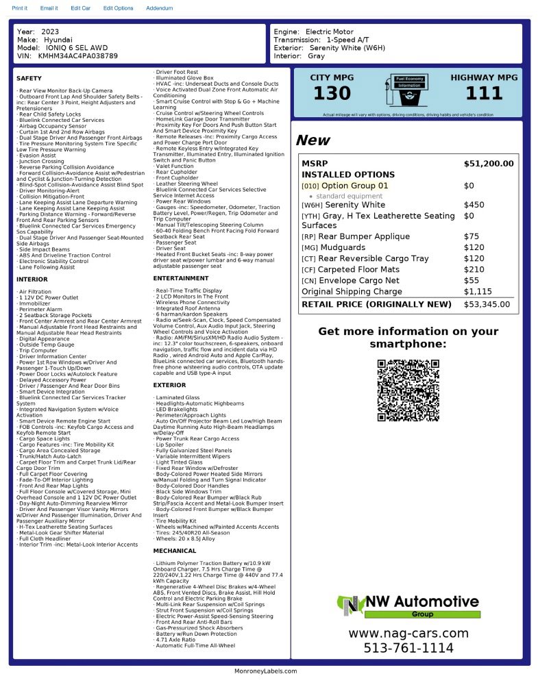 Used 2023 Hyundai Ioniq 6 SEL image 2