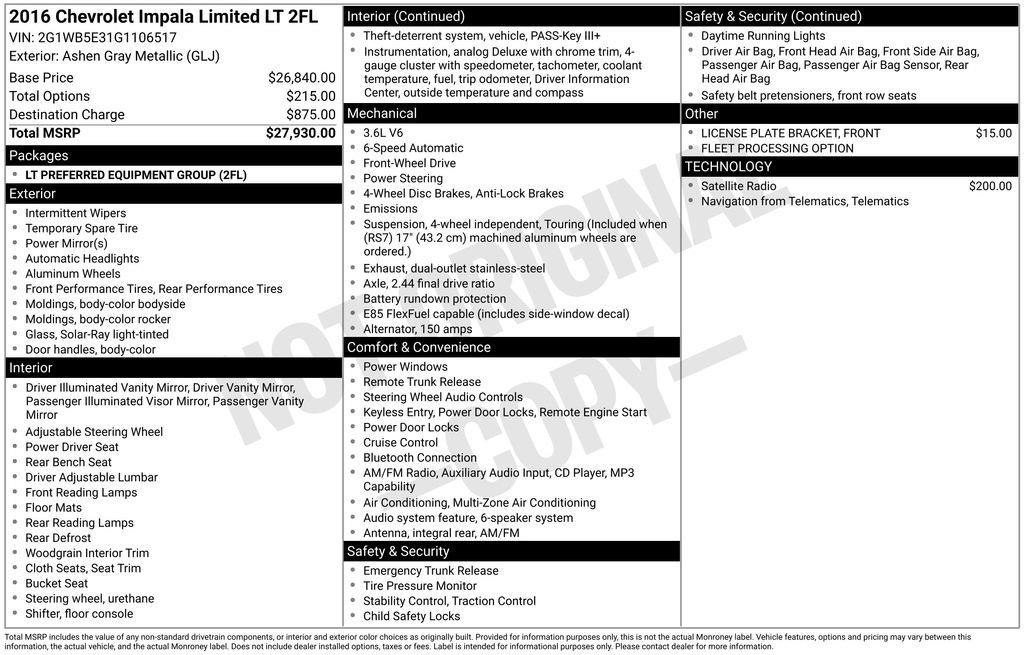 Used 2016 Chevrolet Impala LT image 14