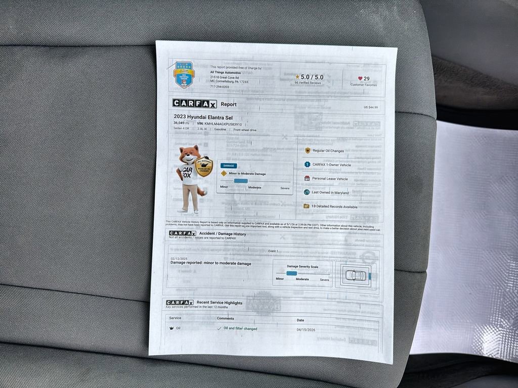 Certified 2023 Hyundai Elantra SEL FWD image 37