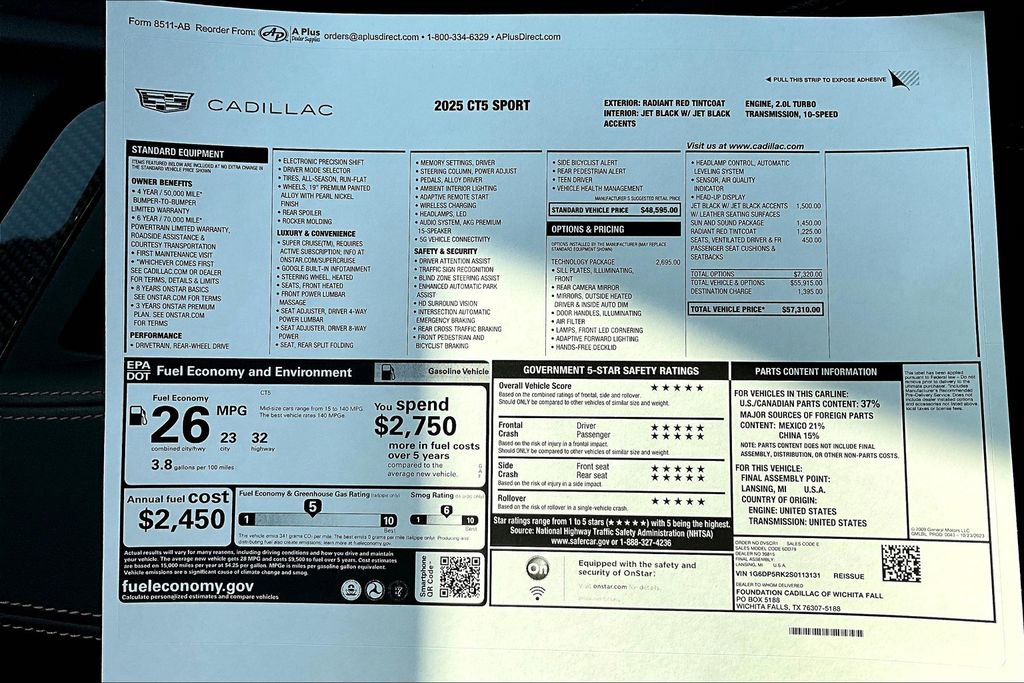 New 2025 Cadillac CT5 Sport image 23