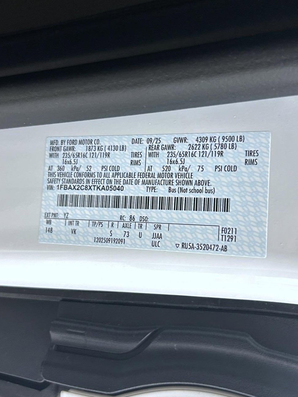 New 2026 Ford Transit 350 XL RWD image 23