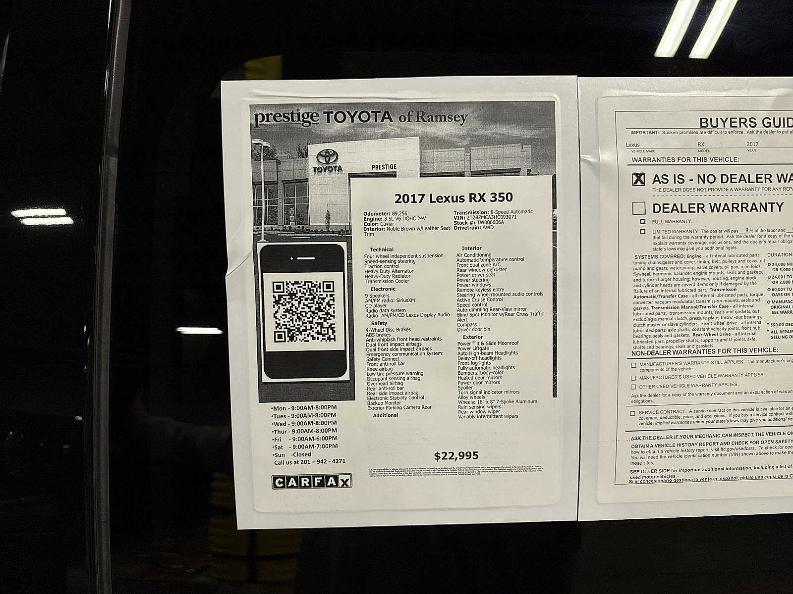 Used 2017 Lexus RX 350 AWD w/ Premium Package image 17