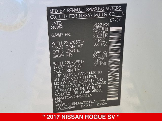Used 2017 Nissan Rogue SV AWD/4WD image 37