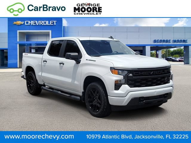 Certified 2024 Chevrolet Silverado 1500 Custom w/ Turbomax Blackout Package AWD/4WD image 1