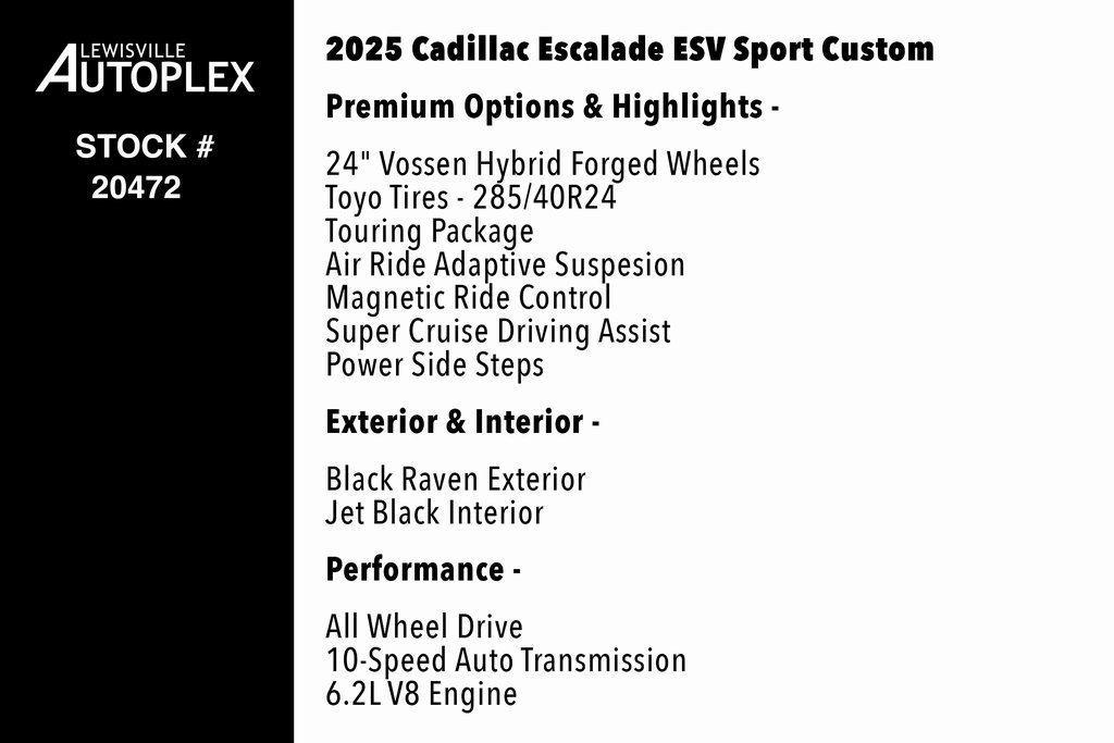 Used 2025 Cadillac Escalade ESV Sport w/ Touring Package image 2
