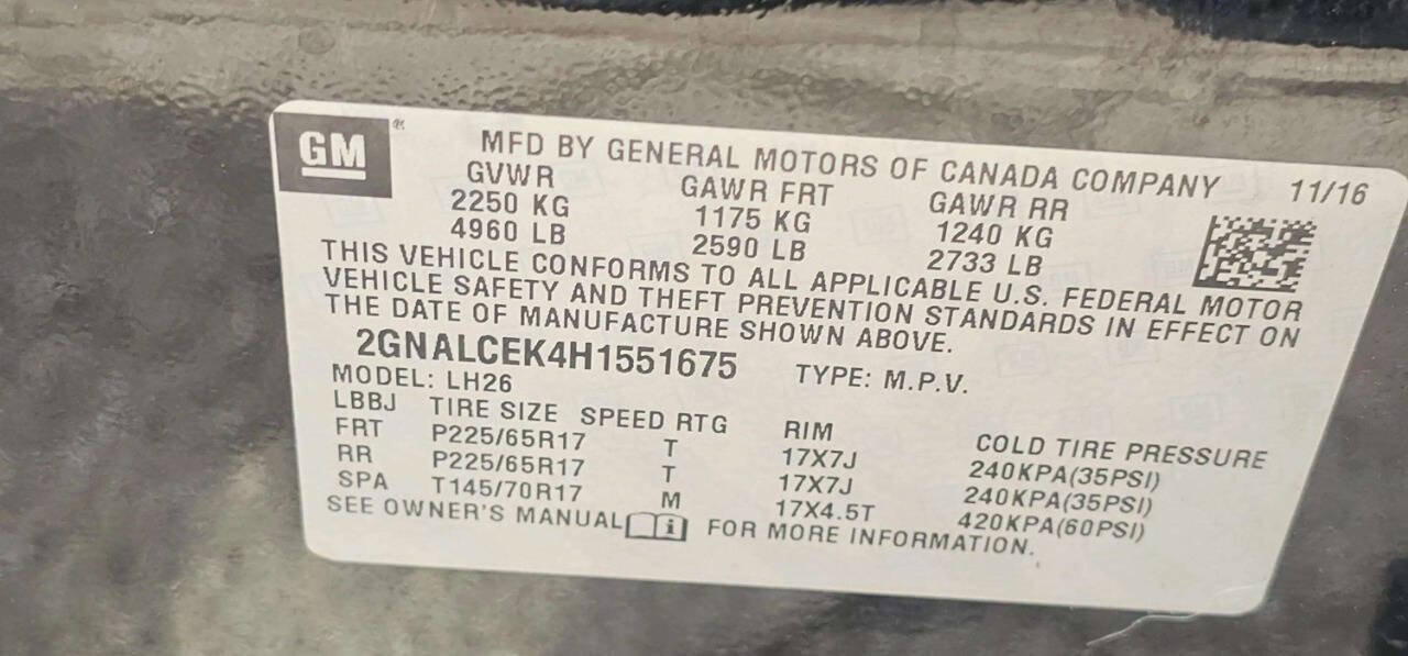 Used 2017 Chevrolet Equinox LT w/ Convenience Package FWD image 10