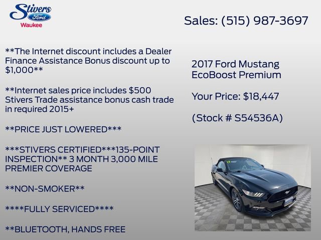 Used 2017 Ford Mustang Premium RWD image 8