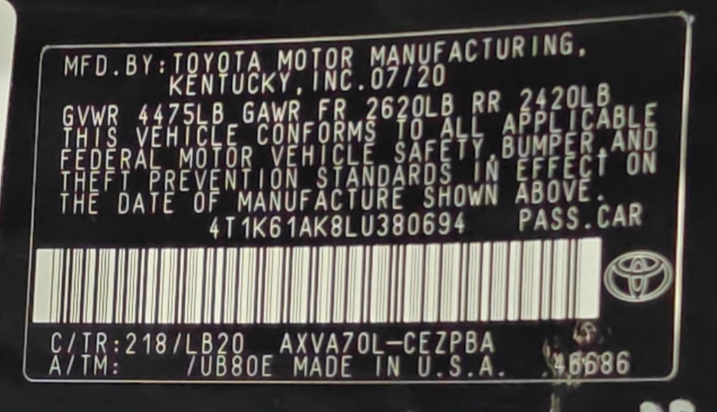 Used 2020 Toyota Camry XSE image 56