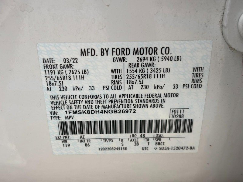 Used 2022 Ford Explorer XLT image 30