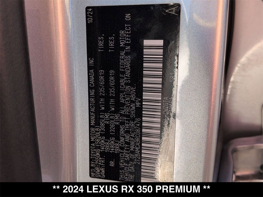 Used 2024 Lexus RX 350 Premium w/ Convenience Package image 31