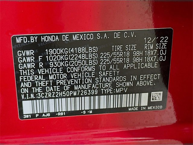 Certified 2023 Honda HR-V Sport image 31