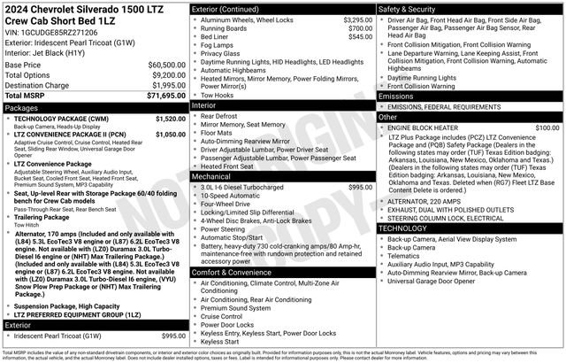 Used 2024 Chevrolet Silverado 1500 LTZ w/ Technology Package image 9