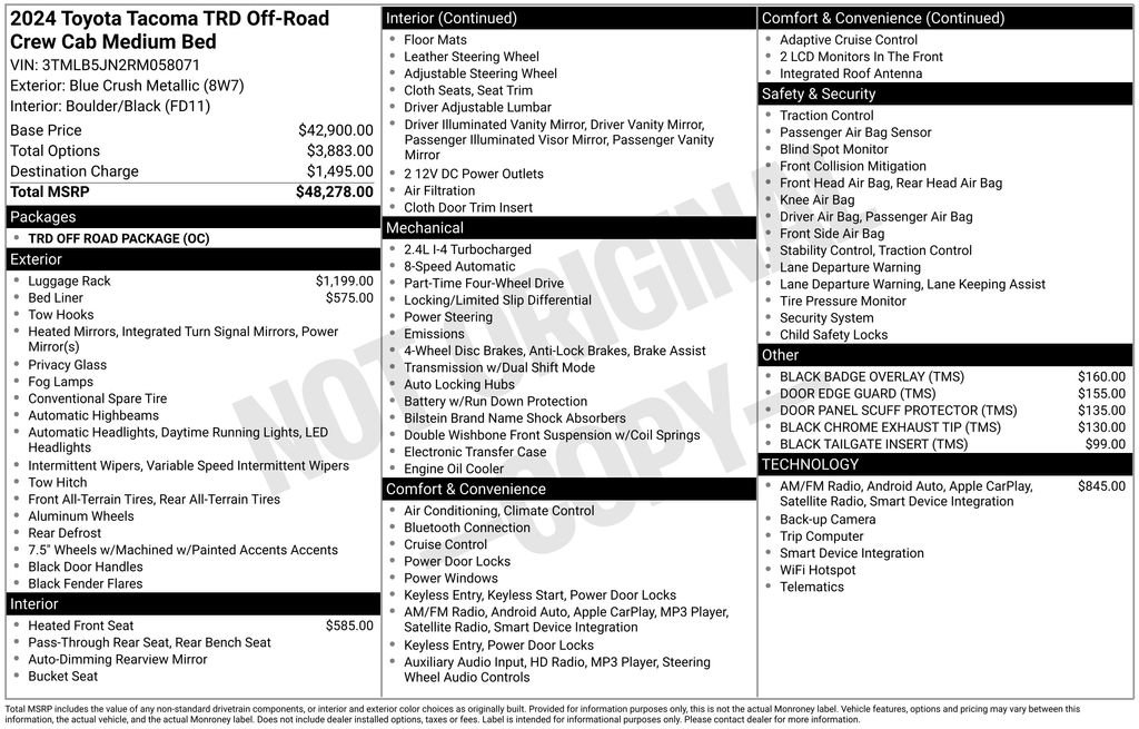 Used 2024 Toyota Tacoma TRD Off-Road image 6