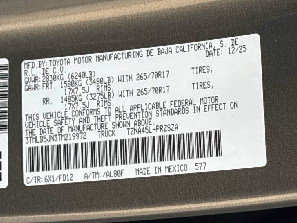 Certified 2026 Toyota Tacoma TRD Off-Road AWD/4WD image 34