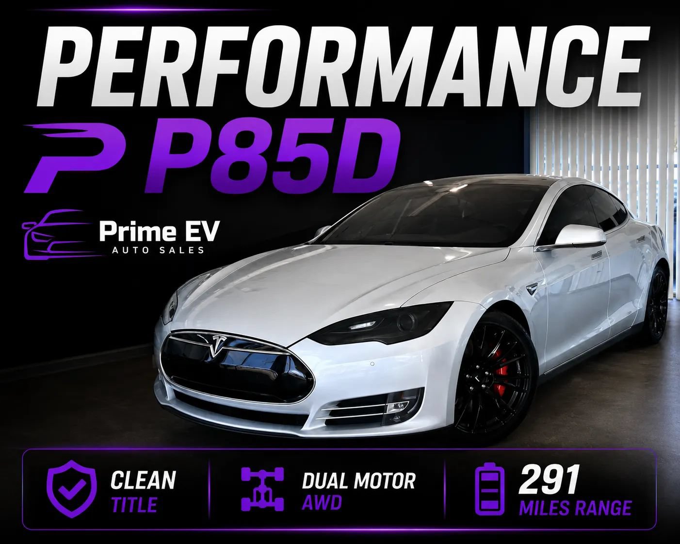Used 2015 Tesla Model S P85D AWD/4WD image 1