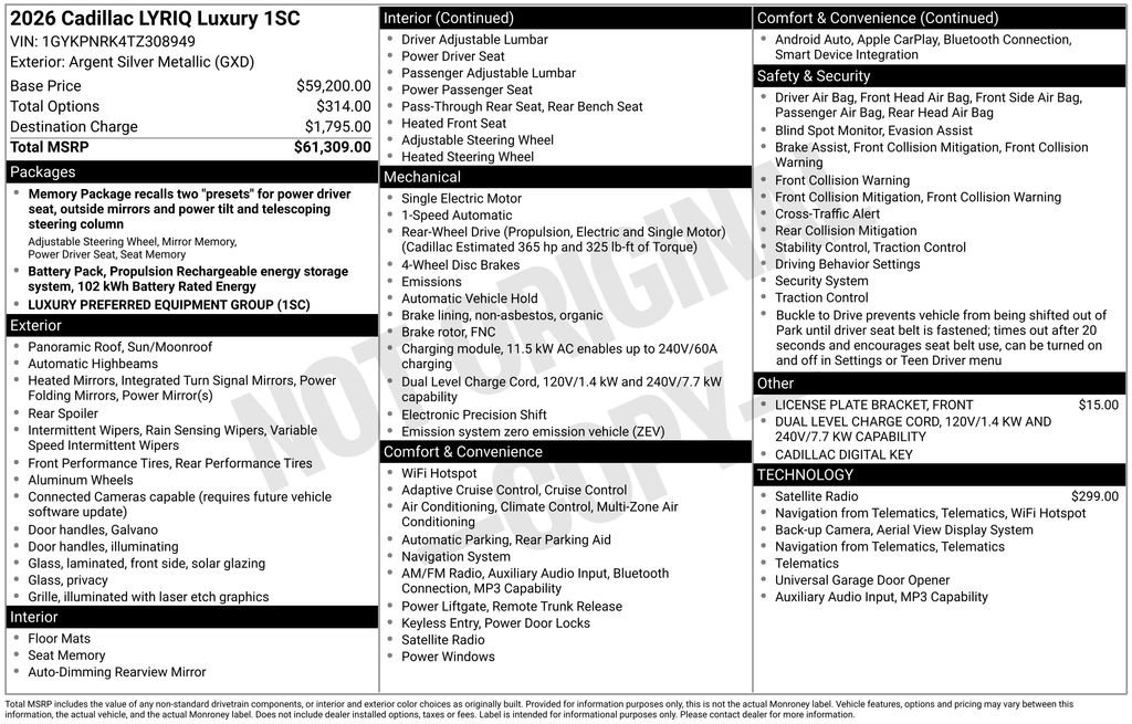 New 2026 Cadillac Lyriq Luxury image 36