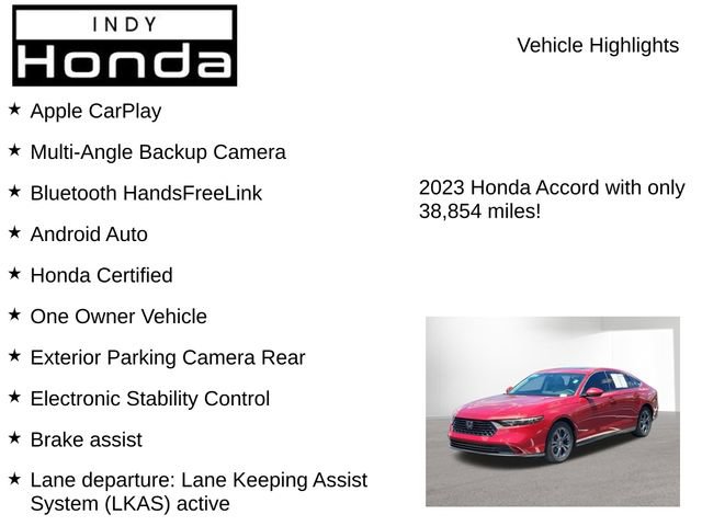 Certified 2023 Honda Accord EX image 7