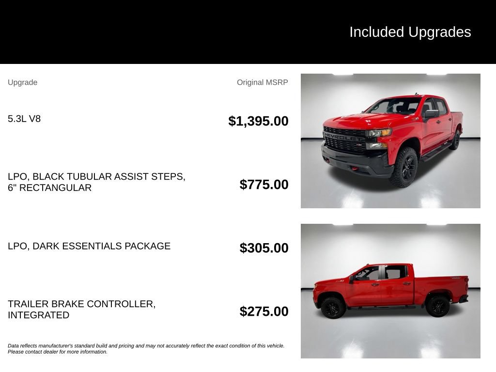 Used 2021 Chevrolet Silverado 1500 Custom Trail Boss w/ LPO, Dark Essentials Package AWD/4WD image 7