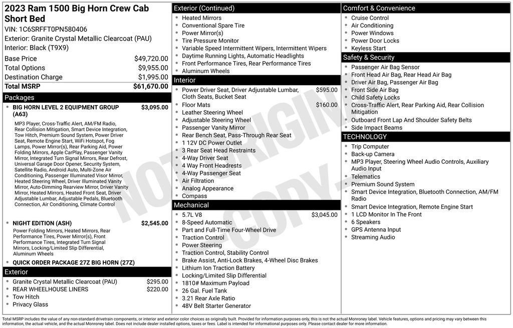 Used 2023 RAM 1500 Big Horn AWD/4WD image 2