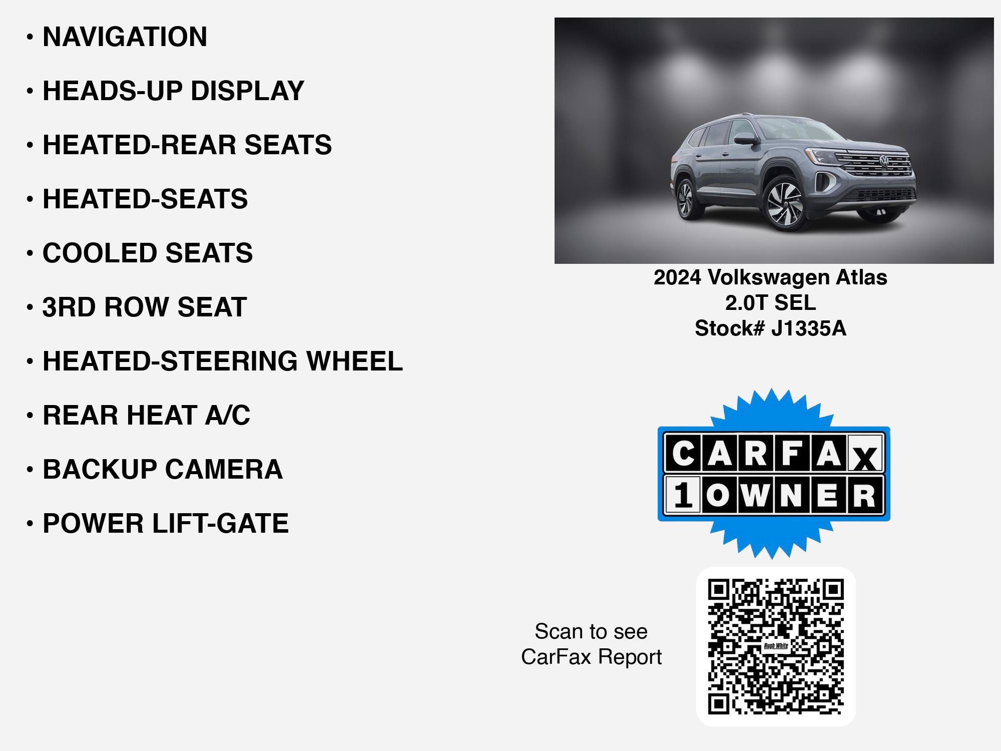 Used 2024 Volkswagen Atlas SEL AWD/4WD image 7