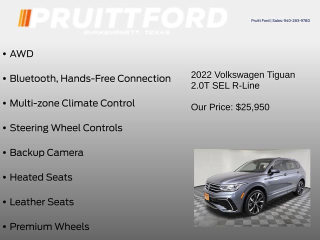 Used 2022 Volkswagen Tiguan SEL R-Line AWD/4WD image 6