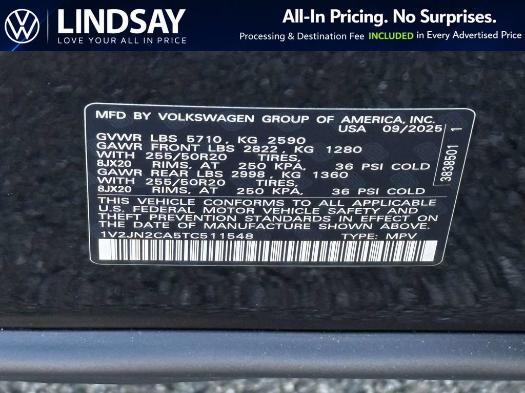 New 2026 Volkswagen Atlas SE FWD image 22