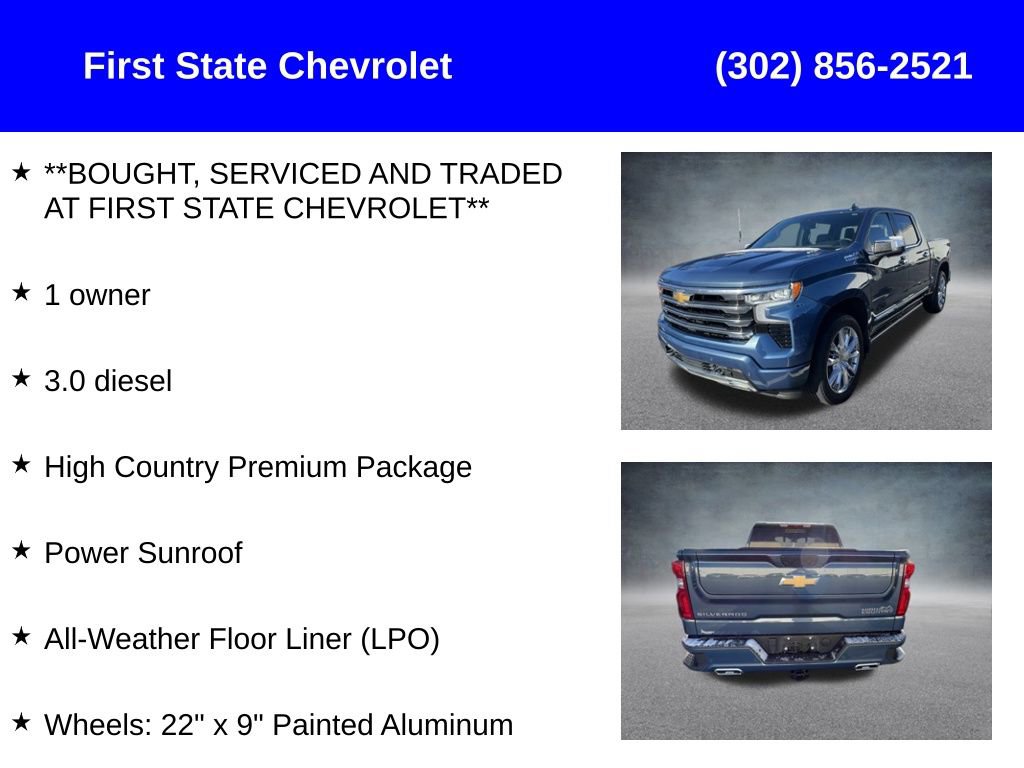 Used 2024 Chevrolet Silverado 1500 High Country w/ High Country Premium Package image 2