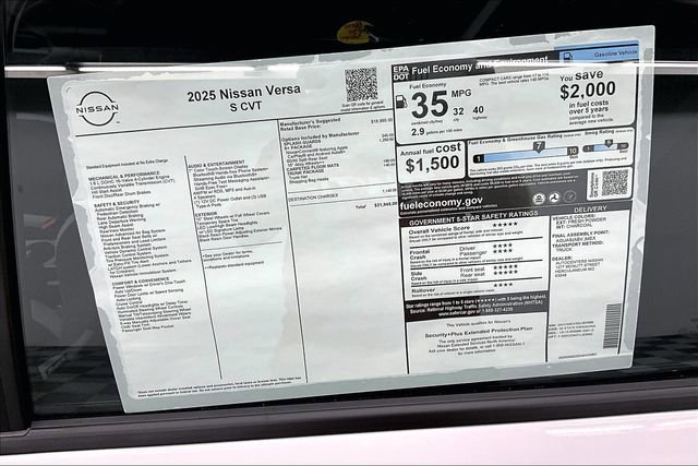 New 2025 Nissan Versa S w/ S Plus Package image 37