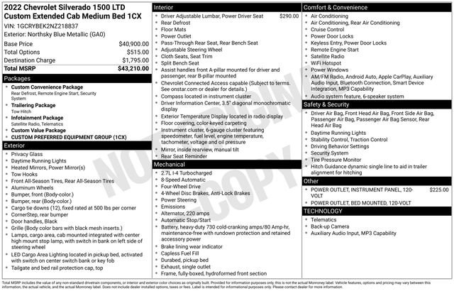 Certified 2022 Chevrolet Silverado 1500 Custom AWD/4WD image 39