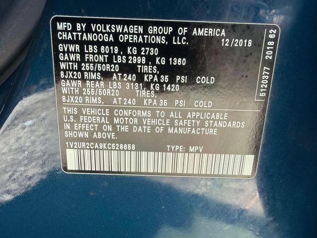 Used 2019 Volkswagen Atlas SE w/ Towing Package AWD/4WD image 33