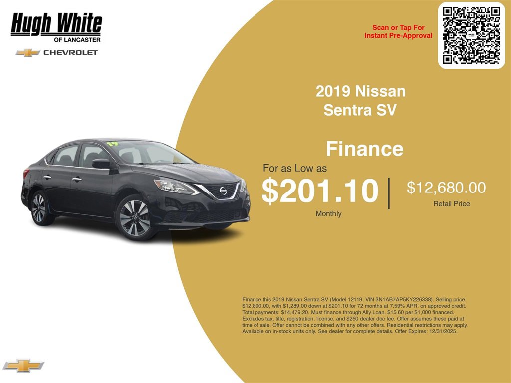 Used 2019 Nissan Sentra SV w/ Special Edition Package image 3