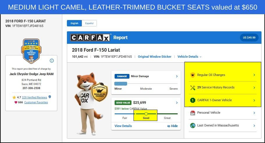 Used 2018 Ford F150 Lariat w/ Equipment Group 502A Luxury AWD/4WD image 12
