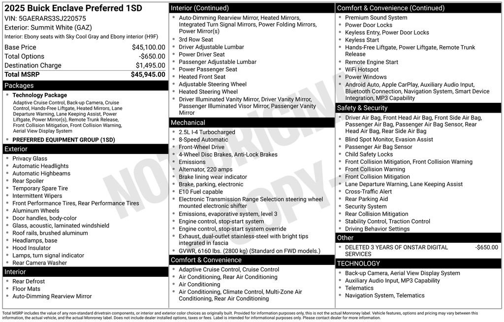 Certified 2025 Buick Enclave Preferred image 4