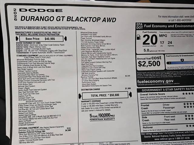 New 2026 Dodge Durango GT image 18